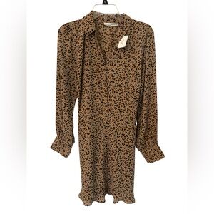 Abercrombie & Fitch NWT Leopard Print Long Sleeve Dress Size XL